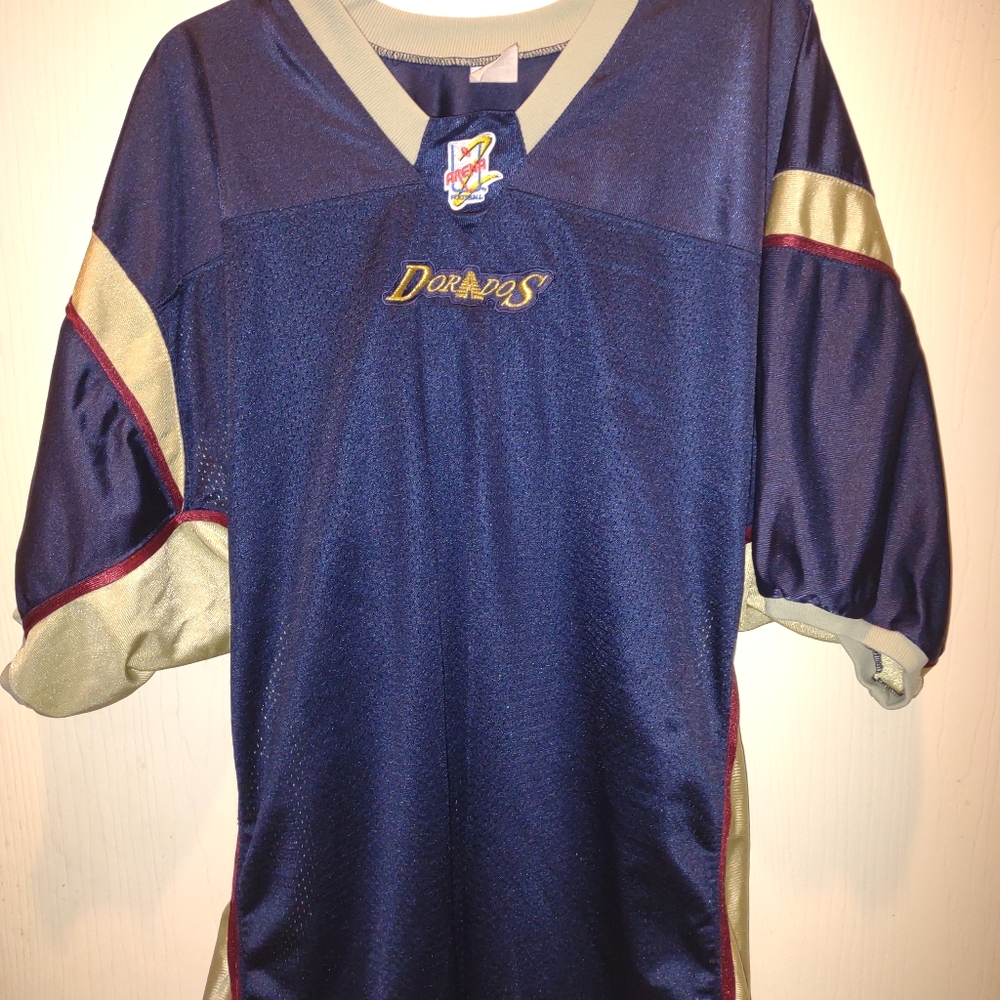 Aunthentic game cut arena football league RGV dorados jersey size XXXL